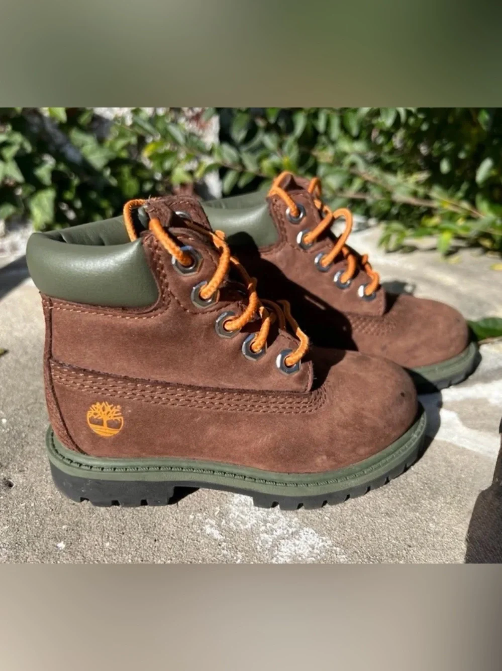 Timberland 6 Inch Waterproof Boot Toddler Boy Sz 7 Brown Nubuck Leather Gorpcore
